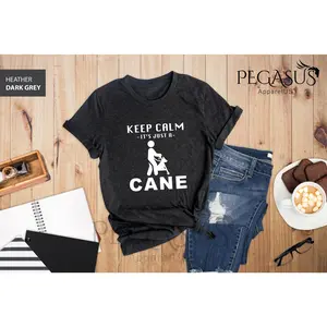 White Cane Awareness Shirt Visually Impaired Gift TVI Shirt O&M Shirt Stick VS Cane Shirt Keep Calm It's Jus A Cane Visually Impaired