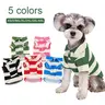 Dog & Cat Stripe Cotton Polo Shirts - 5-Pcs Bulk Pack, Summer Sporty Fashion Pet Clothing for XS-XL, 3XL, 4XL Sizes, Hand Wash Only, Fits Chihuahua, Husky Clothes (S Size with Outfit Inspiration)