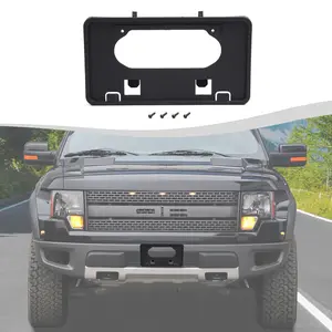 Front License Plate Frame Bracket Holder, Bumper Mounting Accessory for 2009-2014 Ford F150, Automotive License Plate Frames Truck Vehicle