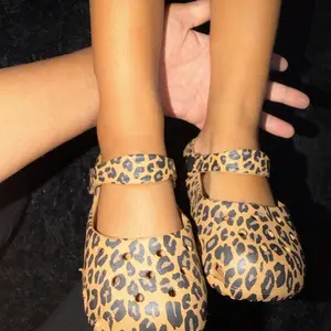Ballet Slipper Leopard Print, Cute Princess Sandals for Girls, Summer Outdoor Wear, Eva Material, Cartoon Style, Hole Shoes
