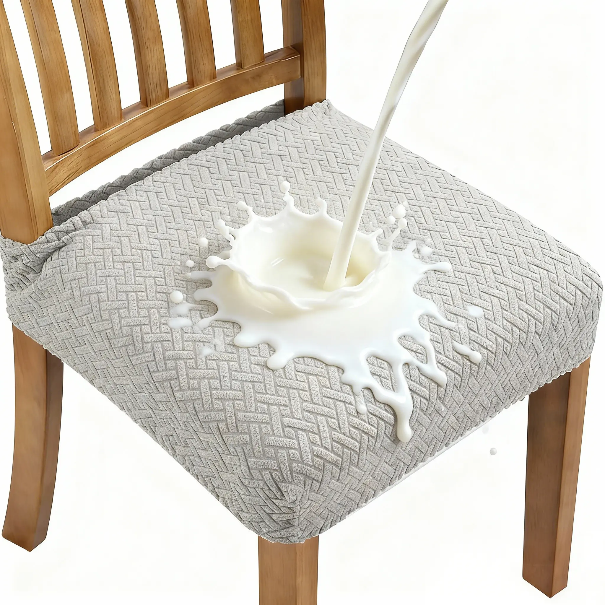 Stretch Elastic Dining Chair Slipcovers Set of 2/4/6/8, Waterproof, Stain-Resistant, Easy-to-Install Chair Protectors for Kitchen & Home Decor, Stretch Chair Slipcovers