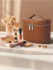Waterproof Makeup Bag with Detachable Compartments, Portable Travel Cosmetic Organizer Box, Fashion Style, All Seasons, Travel Cosmetic Bags, Makeup Pouch, Travel Makeup Bags Organizers, Travel Beauty Bag