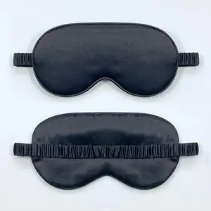 Double-Sided Satin Eye Mask for Sleep Night, Elastic Fit Soft Comfortable Travel & Nap Eye Cover, Floral Patterned Light Blocking Sleep Aid, Blackout Sleep Mask