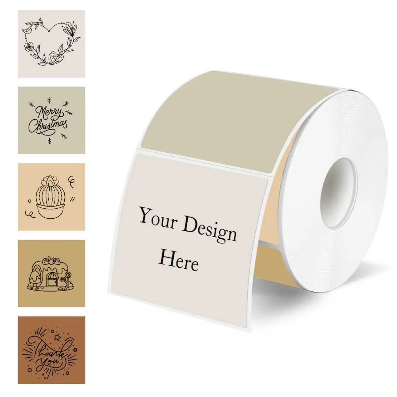 STARBOLING 2"x2" Square Direct Thermal Labels, 300 Colorful Self-Adhesive Waterproof Perforated Sticky Labels & Stickers with Easy Separation, Ideal for Office Supplies, DIY Custom Logos