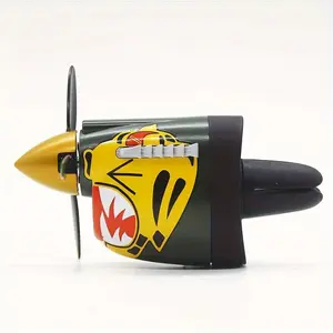 TP-40 Fighter Aircraft Aromatherapy Cart - 2026 New Mechanical Classic Design, Shark/Tiger Head Grille, Battery-Free Air Freshener, Small Propeller Ventilation System, and Compressed Fragrance Refills (Green)