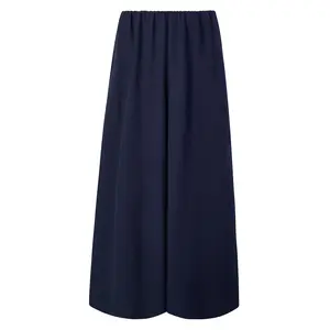 Viscose Rayon Linen Loose A-Line Pants