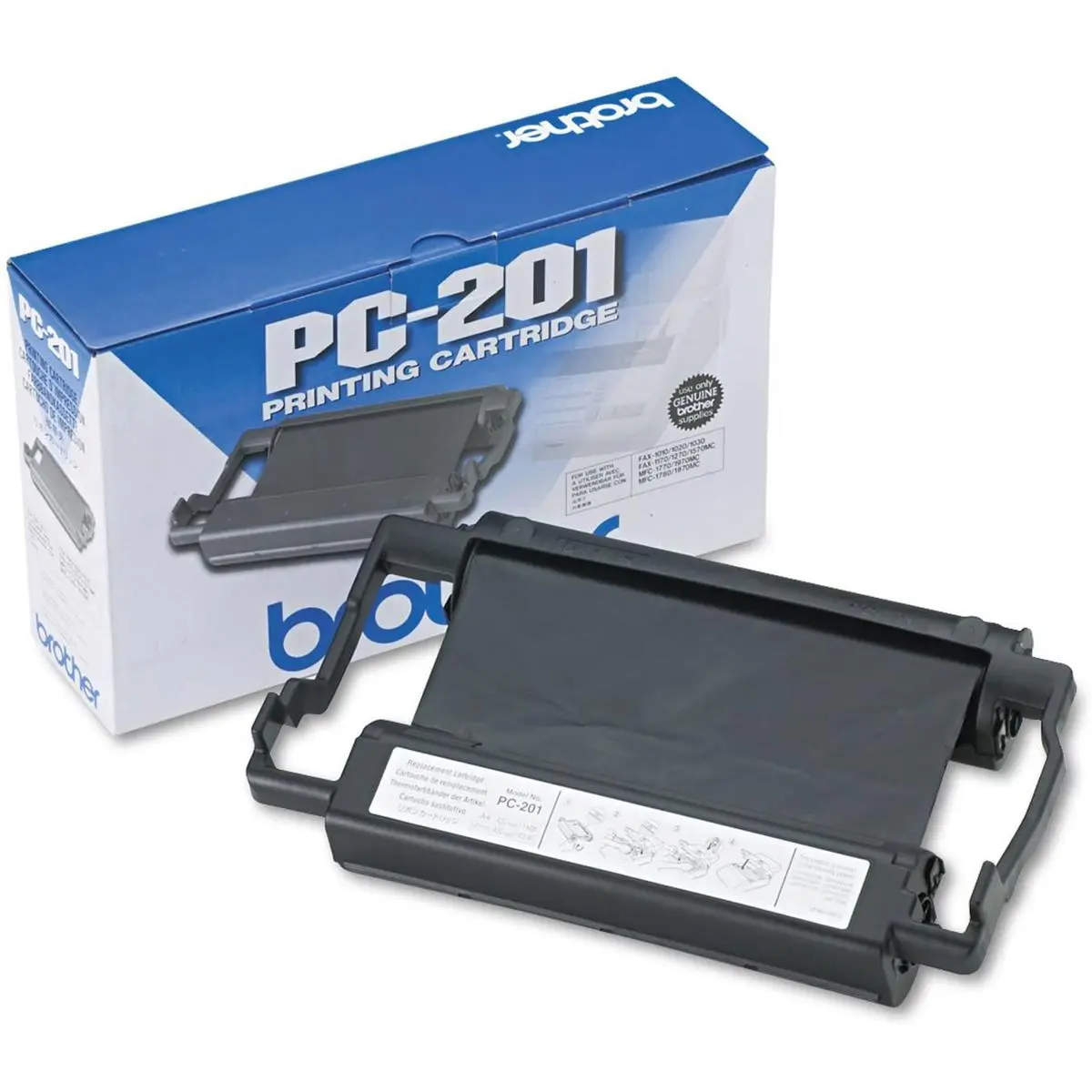 Brother PC-201 Ink Cartridge - Black - Retail Packaging