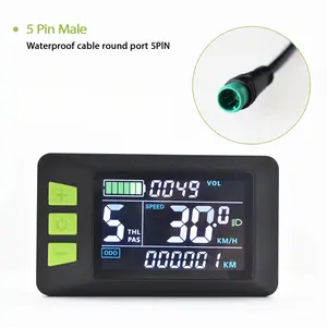 P3c 5pin Display Anti-Glare Electric Bike Panel Waterproof Controller Connection, Ip65 Design, Compatible with Uart 2 Protocol, Bike Computer