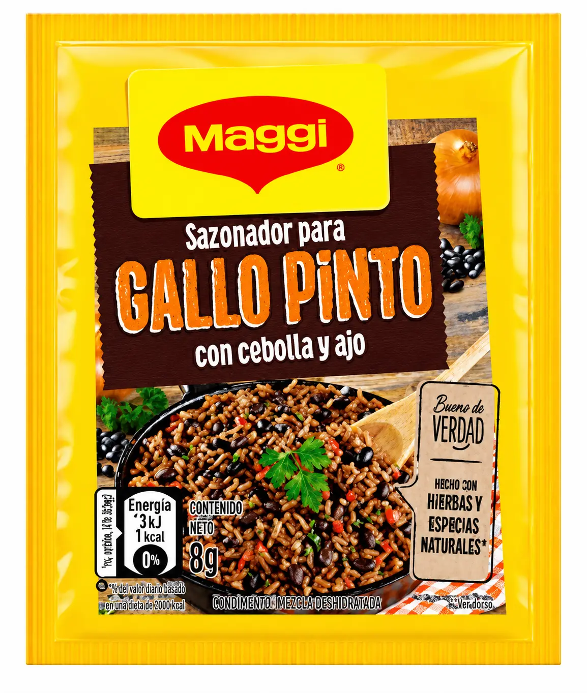 Maggi Gallo Pinto Seasoning Mix with Onion & Garlic – 8g Authentic Central American Flavor