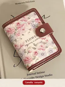 New Floral Oil Painting Card Holder for Women, Credit Card Holder, Vintage Style Multi-Card Slots, Large Capacity Bank Card ID Case, Artistic Fashion Wallet