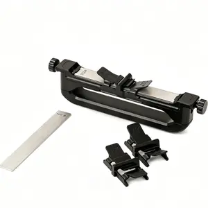 Ceramic Foldable Independent Knife Sharpener 4-piece set, includes 1500 and 2000 grit 2-in-1 sharpening blade, 800 and 1000 grit 2-in-1， 3-angle stand, portable kitchen knife sharpener