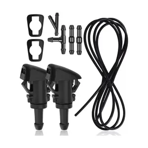 SJPACK Complete Windshield Washer Nozzle & Hose Kit w/ All Connectors for Dodge RAM