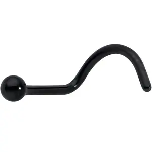 20G 1/4 Black ASTM F-136 Implant Grade Titanium Ball End Left Side Nose Screw
