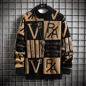 Men Knitted Sweater Stripe Pullovers Printing Round Neck Sweater 2025 Autumn/Winter Designer Quality Casual Men Clothing Jumper