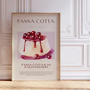 Dessert Poster, Food  Wall Art Italian Food Wall Art, Dessert Wall Art, Kitchen Wall Art, Kitchen Art, Dessert Prints, Food Art, Unframed