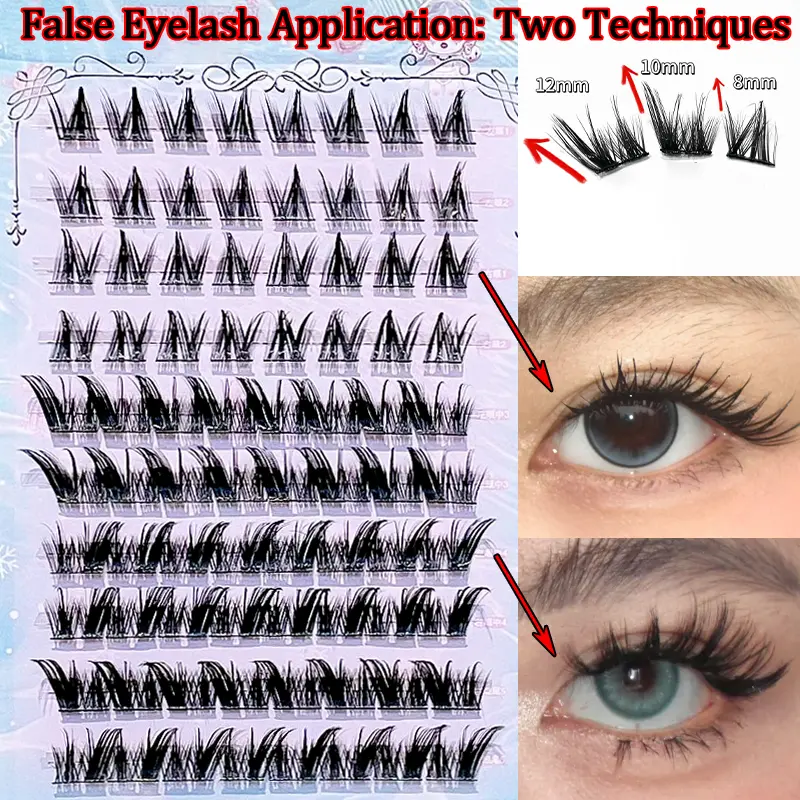 Hot Pick! DUODUOTIAN Foxy Winged Hybrid Lashes – Get Mesmerizing, Lifted Volume Instantly!  Effortless DIY, Cruelty-Free. Features 3D Cat-Eye Lift & Feathery Clusters for a Sexy, Snatched Look!
