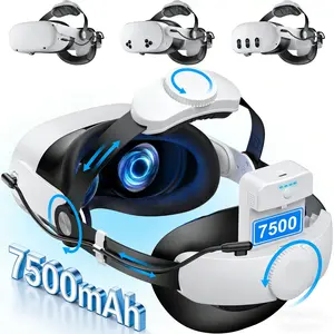 Head Strap for Meta Quest 3S/3/2 with 7500mAh Hot-Swap Battery VR Headset Strap