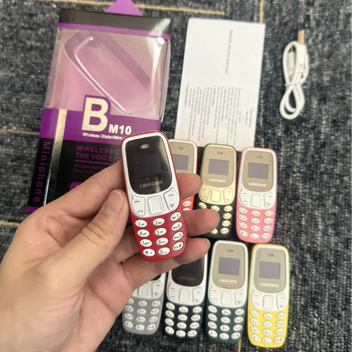 Mini Wireless Bluetooth Dual-SIM Dual-Standby Ear-Type Mobile Phone Device