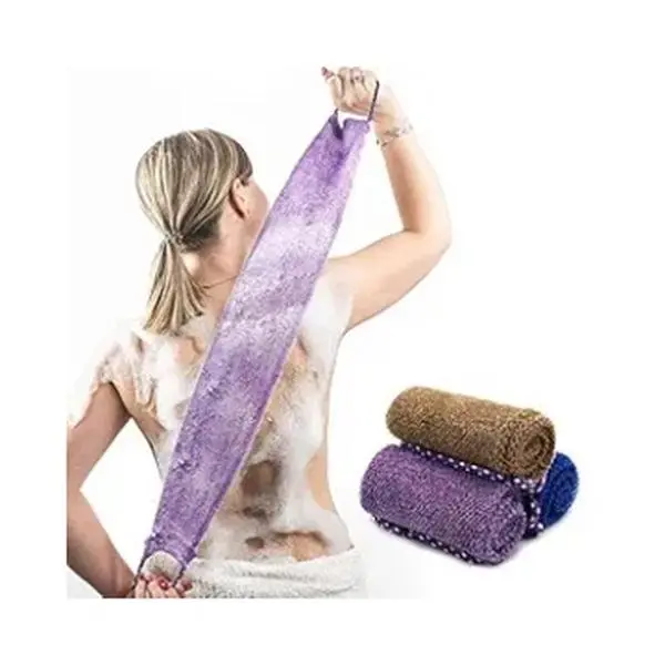 3 Pieces African Net Sponge with Handles Long African Exfoliating Net Washcloth Bath Sponge Net Cloth Wash Net Body Back Scrubber for Shower Loofah