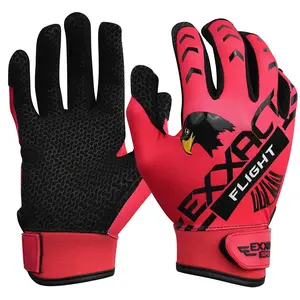 Exxact Sports Flight Baseball Batting Gloves Youth & Adult with Textured Leather Palm, Softball Batting Gloves for Women/Men (Hot Pink)