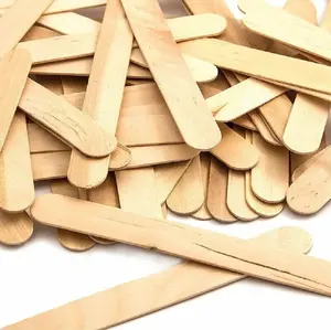 Wooden Ice Cream Sticks - 200 Pack Lightweight Natural Craft Sticks for DIY Projects, Popsicles