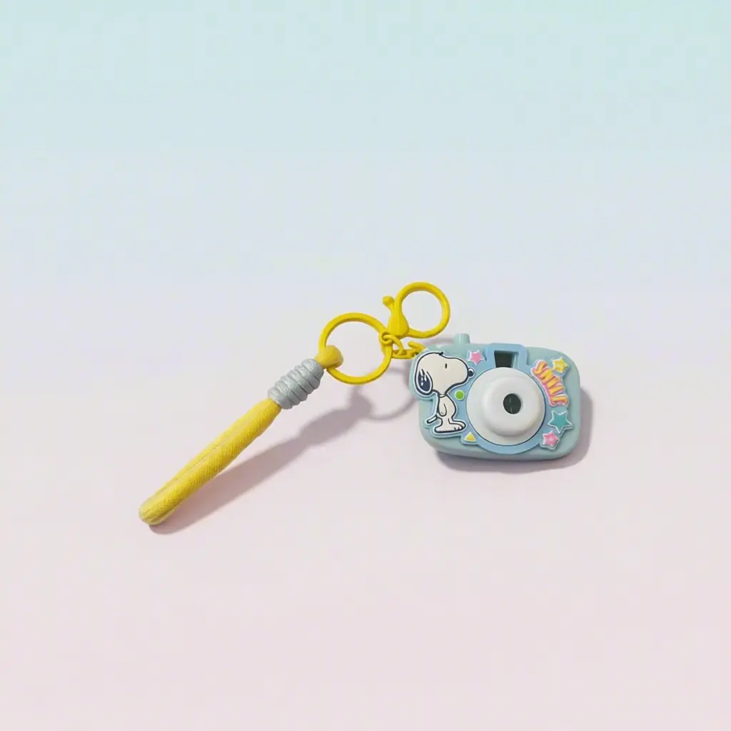 [Summer New Product] MINISO Snoopy series colorful camera keychain, fun interaction, stylish design, exquisite patterns  075