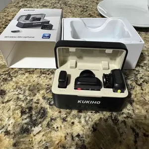 KUKIHO Wireless Lavalier Microphone for iPhone iPad Android With Charging Case Audio Smartphone Audio Smartphone