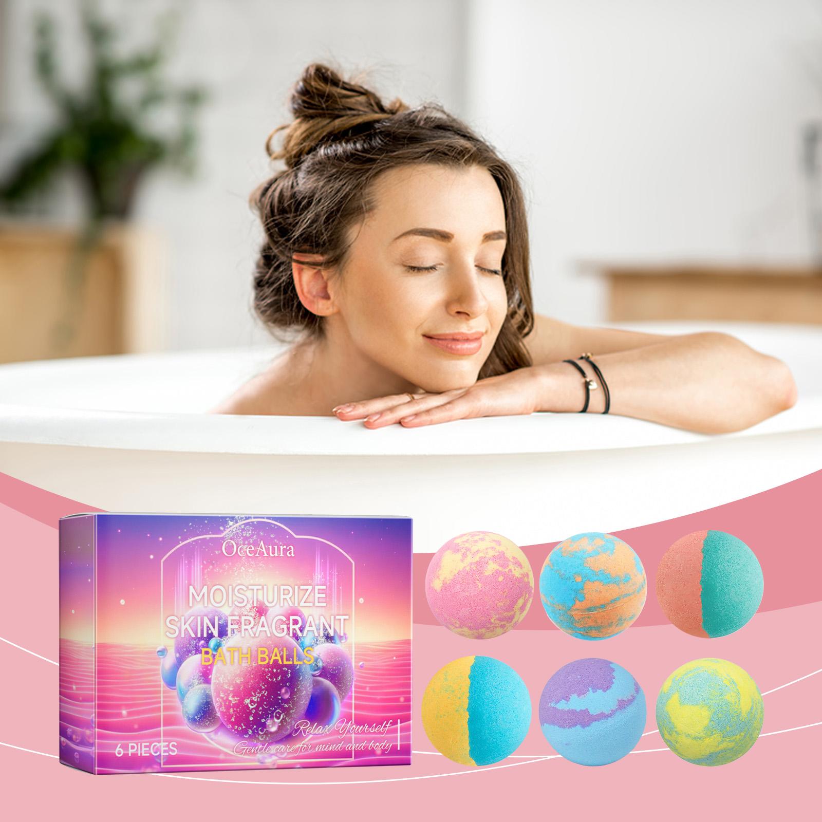 Moisturizing Bubble Bath Bombs - Deep Cleansing & Long-Lasting Floral Scent