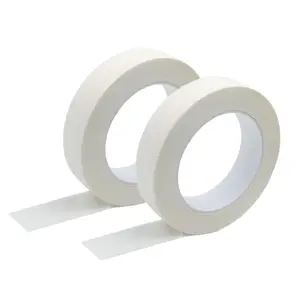 Beige White Masking Tape, 1 Inch x 55 Yards, 2 Rolls, Painters Tape for Painting, , Office, School Stationery, Arts, Crafts, Decoration