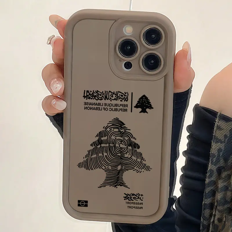 Lebanon Creative Pattern Anti-Drop Tpu Phone Case for iPhone 6-17 Pro Max, Ideal Gift for Women, Girls, Boyfriend, Christmas & Birthday