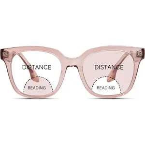 Bifocal Reading Glasses for Women Men Oversized Progressive Blue Light Blocking Clear Top Computer