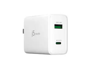 j5create 67W USB Type-C 2-Port GaN Charger White JUP2367