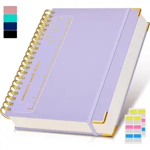 Spiral Notebook Journal 8.5" x 11", 300 Pages Hardcover Lined Journals for Women Men, A4 Large College Ruled Notebooks with 100 GSM Thick Paper, Spiral Journal for Writing Work School, Purple