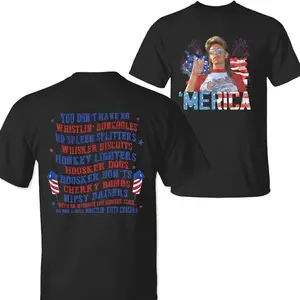 Joe Dirt Merica Fireworks Shirt, Party InThe USA 4th Of July Shirt, IndependenceDay Tee, 2 Sided Graphic Printed UnisexClassic Cotton T-shirts Womenswear Top,Menswear Top in all Sizes.
