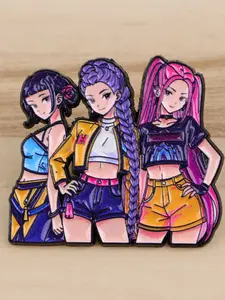 Magical Girl Group Cartoon Movie Enamel Pin Badge, Fashion Personalized Design Brooch, Zinc Alloy Accessory, Perfect Gift for Her, Durable Metal Pins