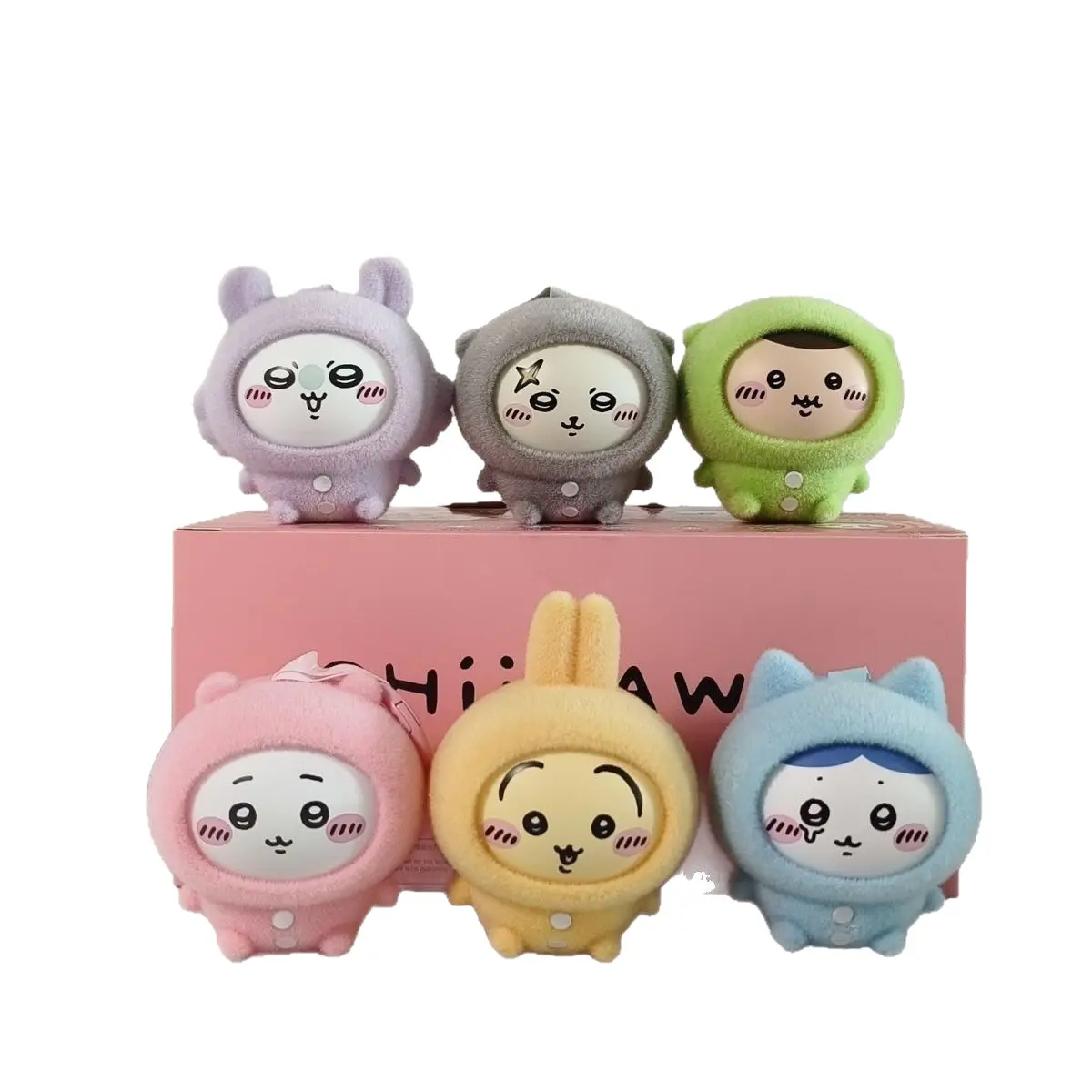 Trendy Chiikawa Pajama Series Stuffed Plush Pendant - Cute Face-Changing Hachiware & Usagi Ornaments, Huggable Collectible Toys, Gift for Fans