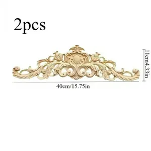 2PCS 3D Wood Carved Wall Applique, Nordic Vintage INS Home Wall Decor for Living Room, Bedroom, Study and Hallway, Versatile Placement, Decorative Wooden Wall Accent for Layered Interior Style, Layered Effect