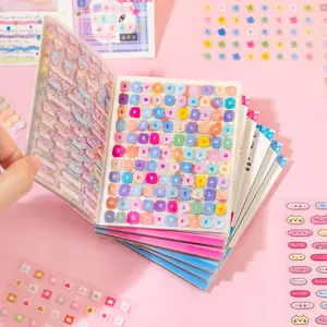 32 Sheets Pet Mini Basic Sticker Book, Colorful Patterns, DIY Handmade Decoration, Crafts, Ideal for Scrapbooking and Diary Making, Sticker Packs