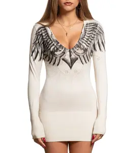 Affliction Women's Long Sleeve Dress Blade Killer  Sweater