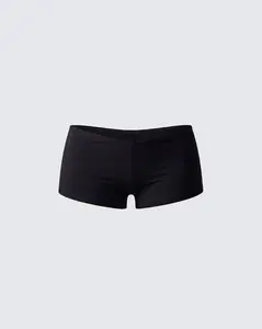 Shemoi Black Jersey Micro Shorts