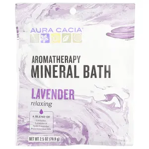 Aura Cacia Aromatherapy Mineral Bath, Lavender, 2.5 oz (70.9 g)