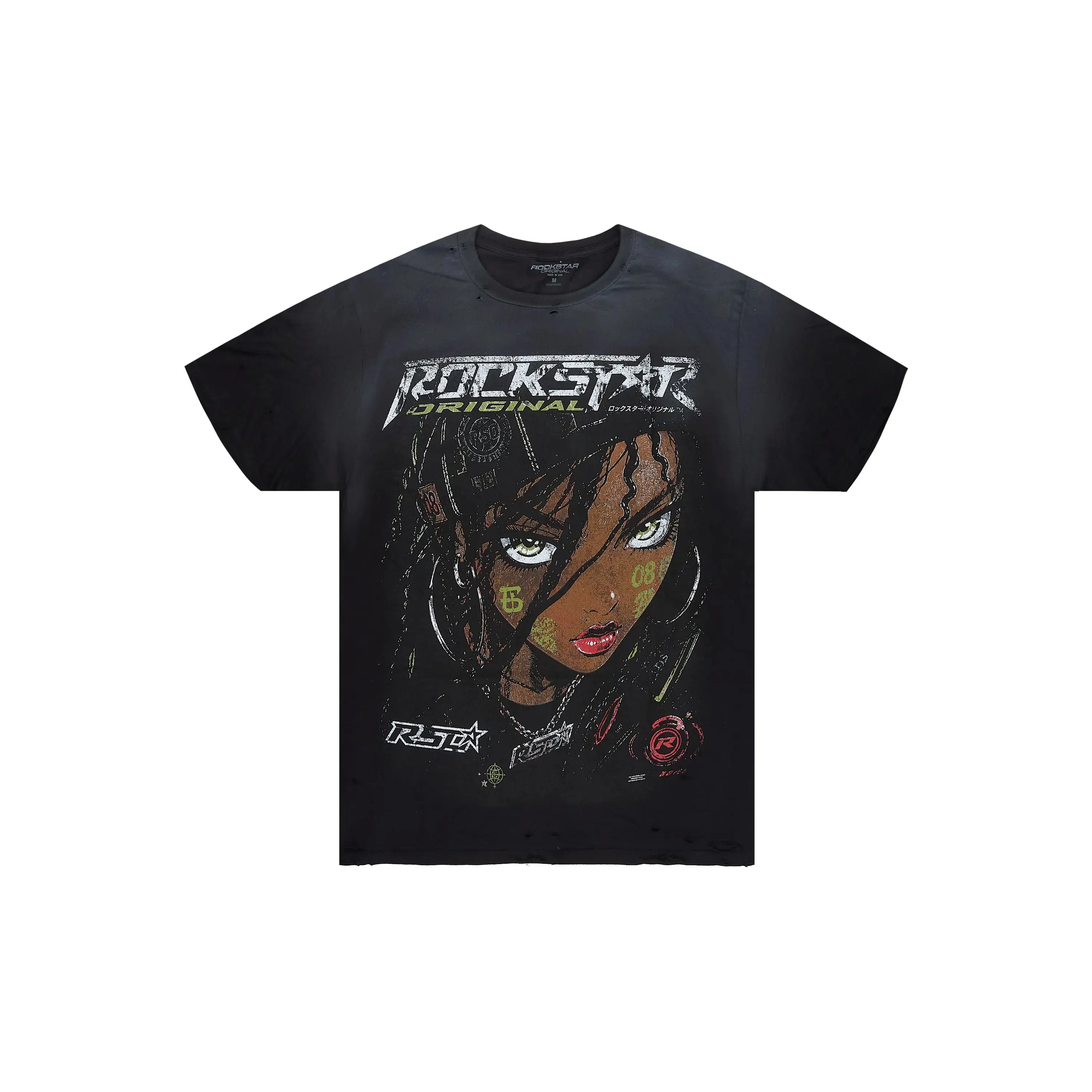 Zaiya Black Graphic T-Shirt