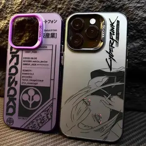 Cool Edgerunners C-Cyberpunks Plating Phone Case Compatible with for iPhone 17, 16, 15, 14, 13, 12, 11, X & Samsung Galaxy