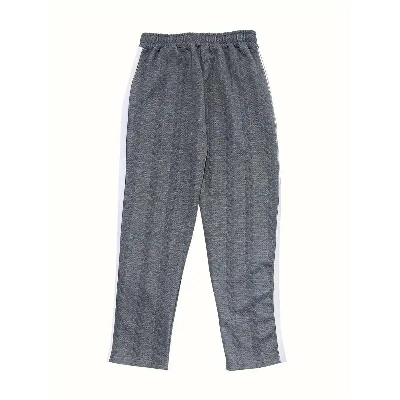 Men's Fitted Jacquard Joggers - Tailored Cut, Jacquard Texture, Breathable Lightweight, Elastic Waist, Durable Construction Professional Sports Pants for Gym Running, Casual Wear