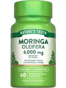 Moringa Oleifera 6000 mg Capsules | 60 Count | Non-GMO & Gluten Free Supplement