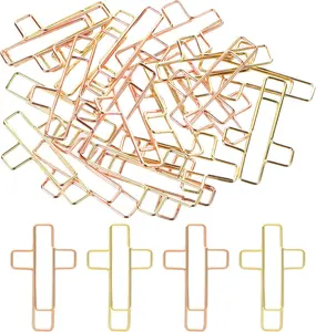 Cross Paper Clips - Gold & Rose Gold, Bible & Journaling Clips, 20 Pcs