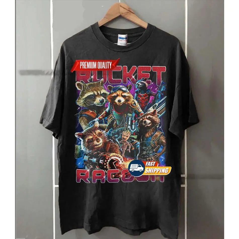 Personalized Rocket Racoon Retro Shirt, Galaxy's Edge Trip Gitf, Rocket Racoon Shirt, Trip Gift, Guardians of the Galaxy Shirt