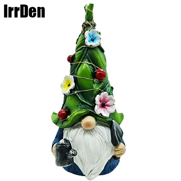 【IrrDen】Handcrafted Resin Gnome Sprite Statue - Weatherproof, Portable Desk/Floor Accent, Housewarming Gift with White Angel Prayer, Home Decor Collectible Figurine Ornament, Prayer To The White Angel, Garden