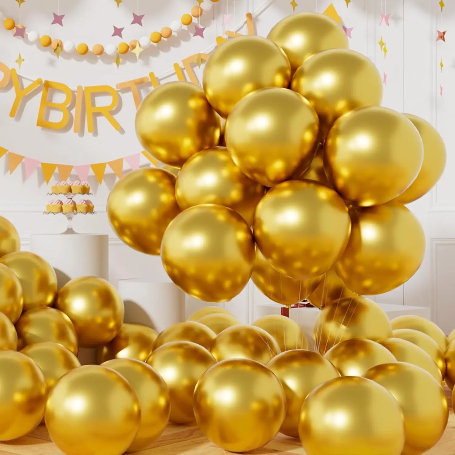 Party Balloons 50 count 12 inches  Metallic Chrome Helium Shiny Latex Thicken Balloon  Decoration for Wedding Birthday  Shower Graduation Christmas Carnival
