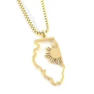 Illinois x Filipino Sun Necklace